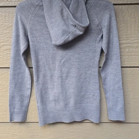 French Connection Gray Milange Baby Soft Plains Zip Through Hoodie Xs NWT New